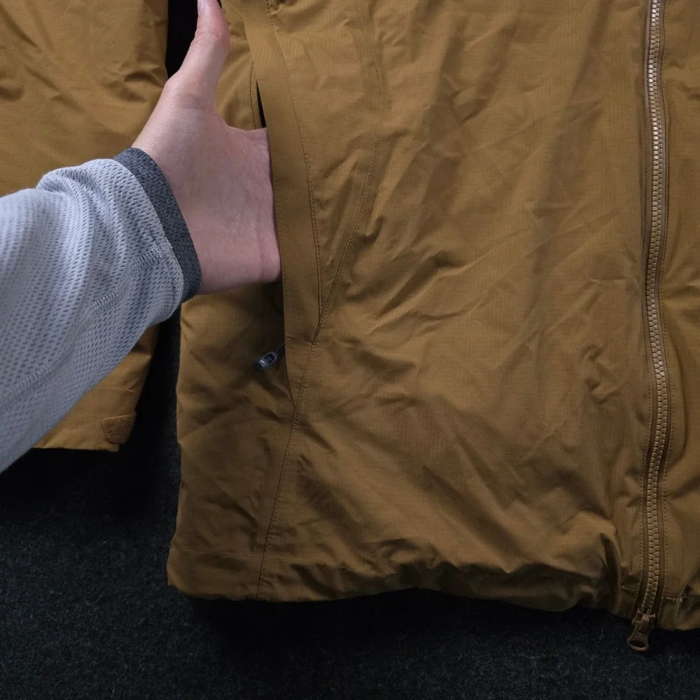 Mammut Brown Hooded Jacket DRYtechnology Ajungilak Gorpcore Hiking 1010 Mens XXL